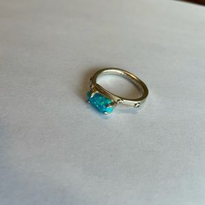 Kendra Scott Aqua Julia Band Ring - Size 6/7